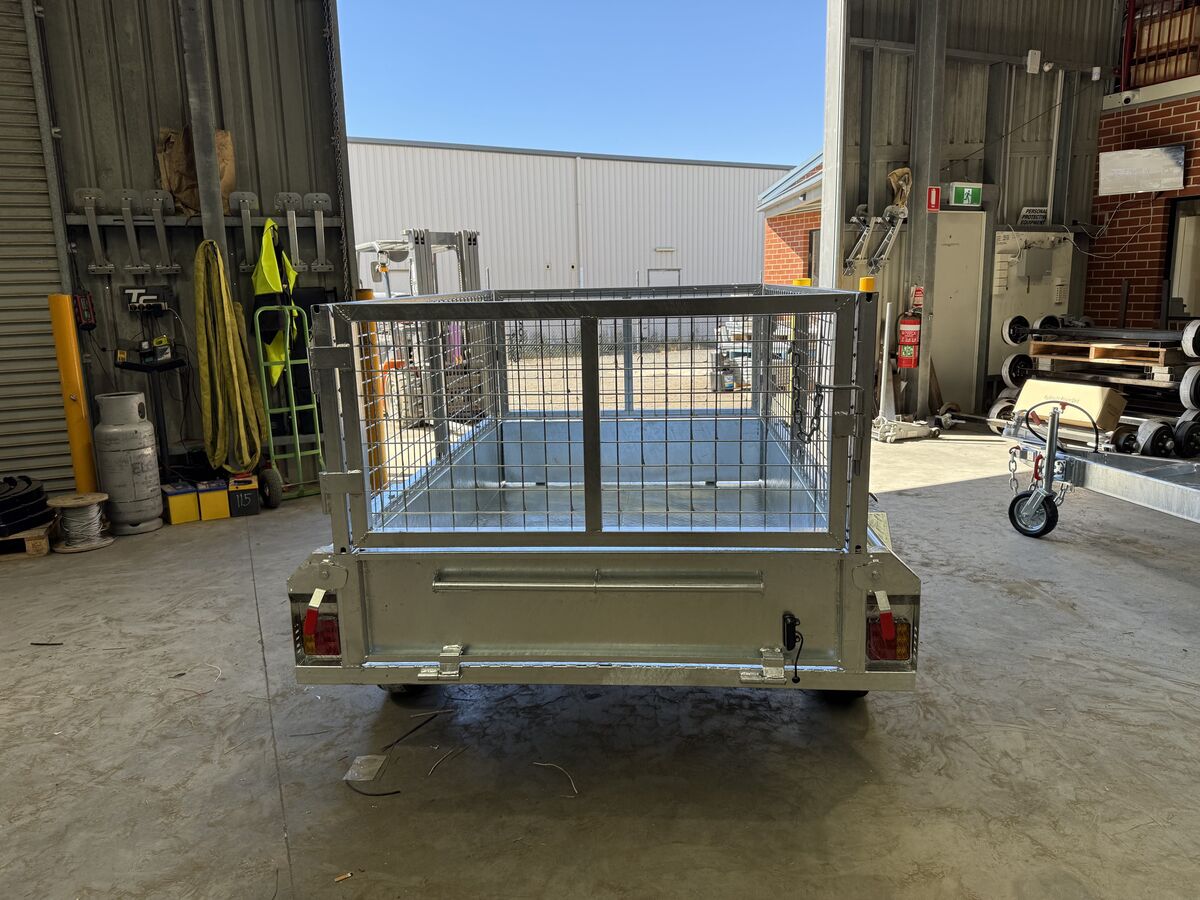6x4 Box Trailer Single Axle With Cage 750kg ATM Commercial