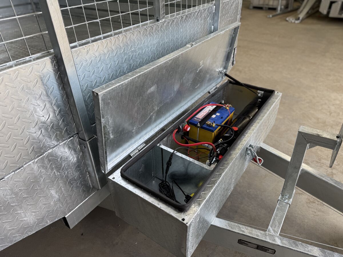 Heavy Duty 10x7 Flatbed Flat Top Hydraulic Tipper Trailer 3500kg