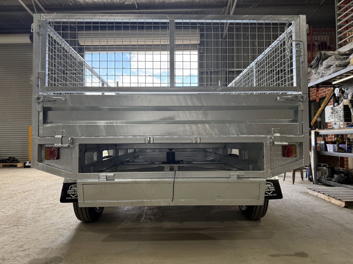 Heavy Duty 10x7 Flatbed Flat Top Hydraulic Tipper Trailer 3500kg