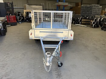 6x4 Box Trailer Single Axle With Cage 750kg ATM Commercial