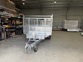 Heavy Duty 10x7 Flatbed Flat Top Hydraulic Tipper Trailer 3500kg