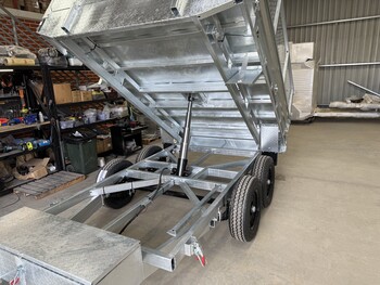 Heavy Duty 10x7 Flatbed Flat Top Hydraulic Tipper Trailer 3500kg