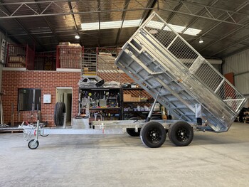 Heavy Duty 12x7 Flatbed Tipper Trailer 3500kg ATM