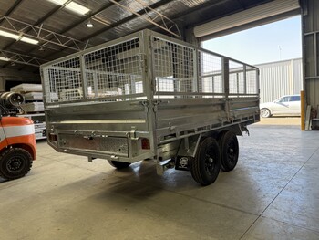 Heavy Duty 12x7 Flatbed Tipper Trailer 3500kg ATM