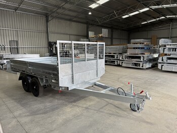 Heavy Duty 12x7 Flatbed Tipper Trailer 3500kg ATM
